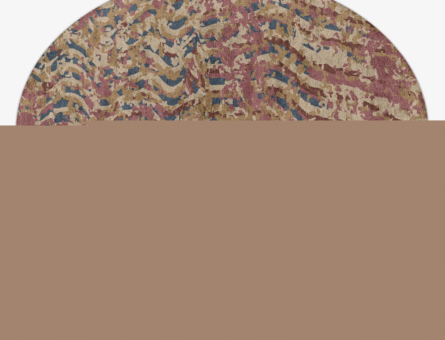 Sandy Beach Surface Art Oval Hand Tufted Bamboo Silk Custom Rug by Rug Artisan