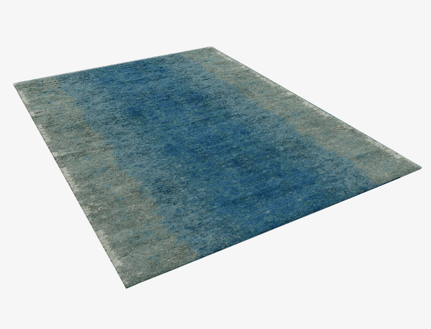 Santorini Gradation Rectangle Hand Knotted Bamboo Silk Custom Rug by Rug Artisan