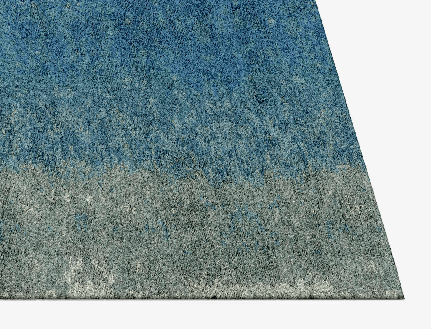 Santorini Gradation Rectangle Hand Knotted Bamboo Silk Custom Rug by Rug Artisan