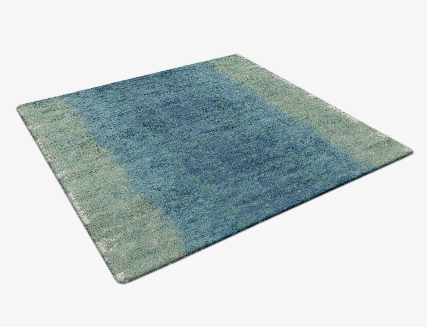 Santorini Gradation Square Hand Tufted Bamboo Silk Custom Rug by Rug Artisan