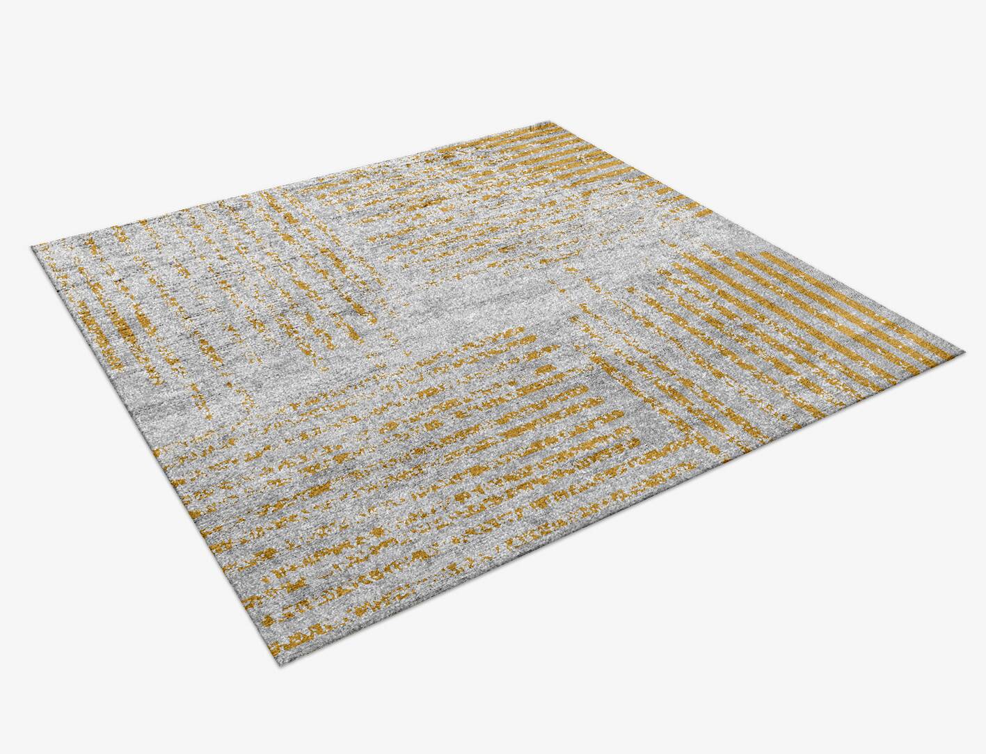 Satiny  Square Hand Knotted Bamboo Silk Custom Rug by Rug Artisan