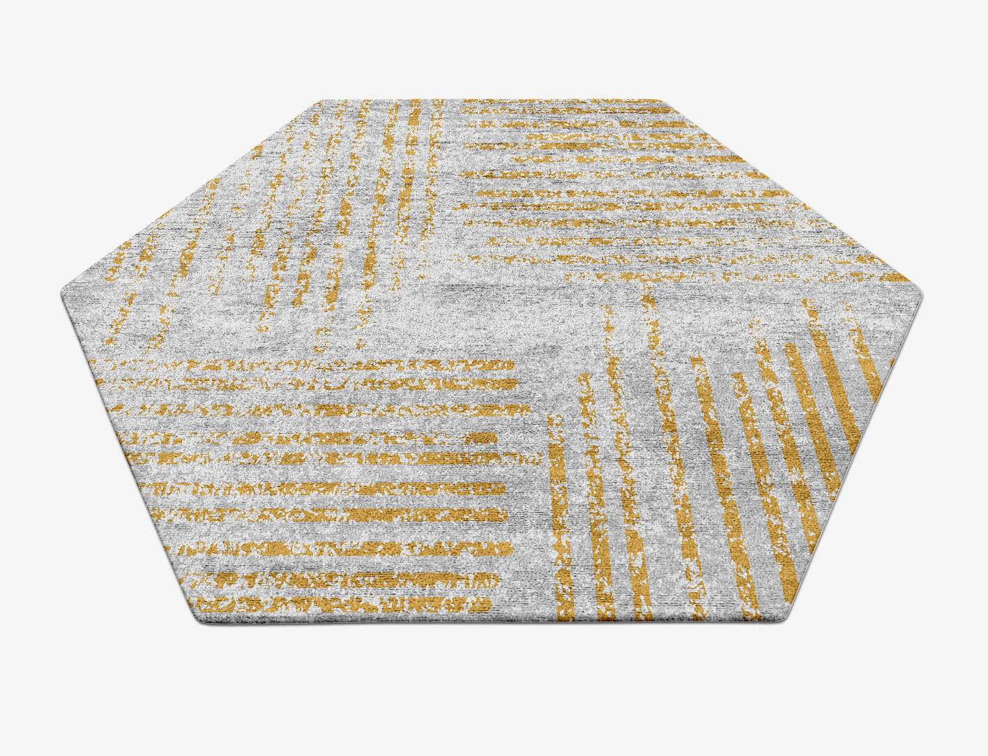 Satiny  Hexagon Hand Tufted Bamboo Silk Custom Rug by Rug Artisan