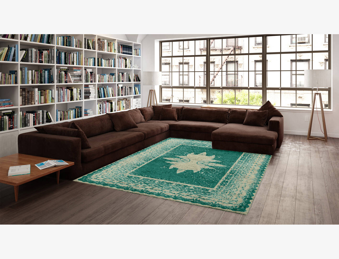 Saz Vintage Rectangle Hand Knotted Bamboo Silk Custom Rug by Rug Artisan