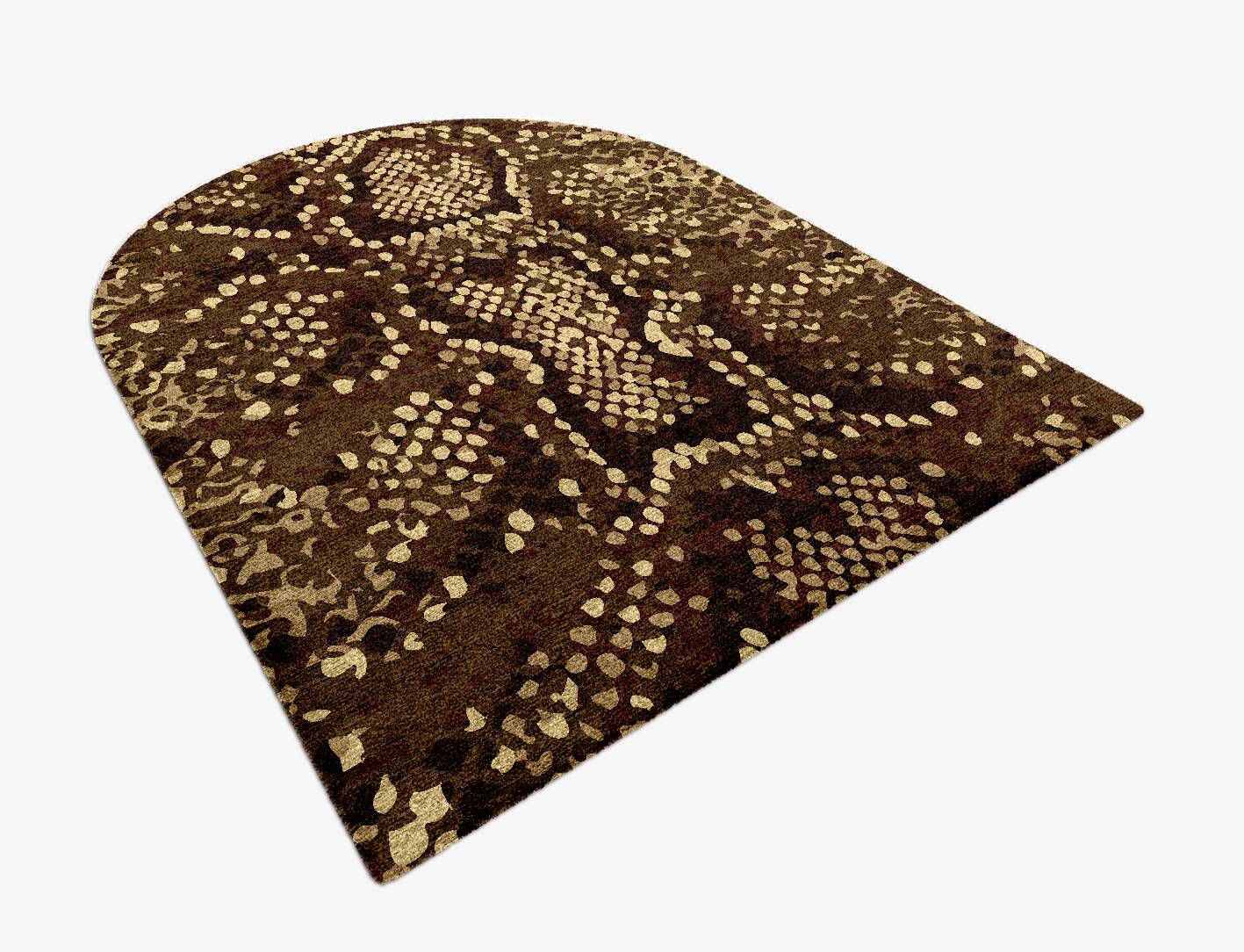 Scales Animal Prints Arch Hand Knotted Bamboo Silk Custom Rug by Rug Artisan