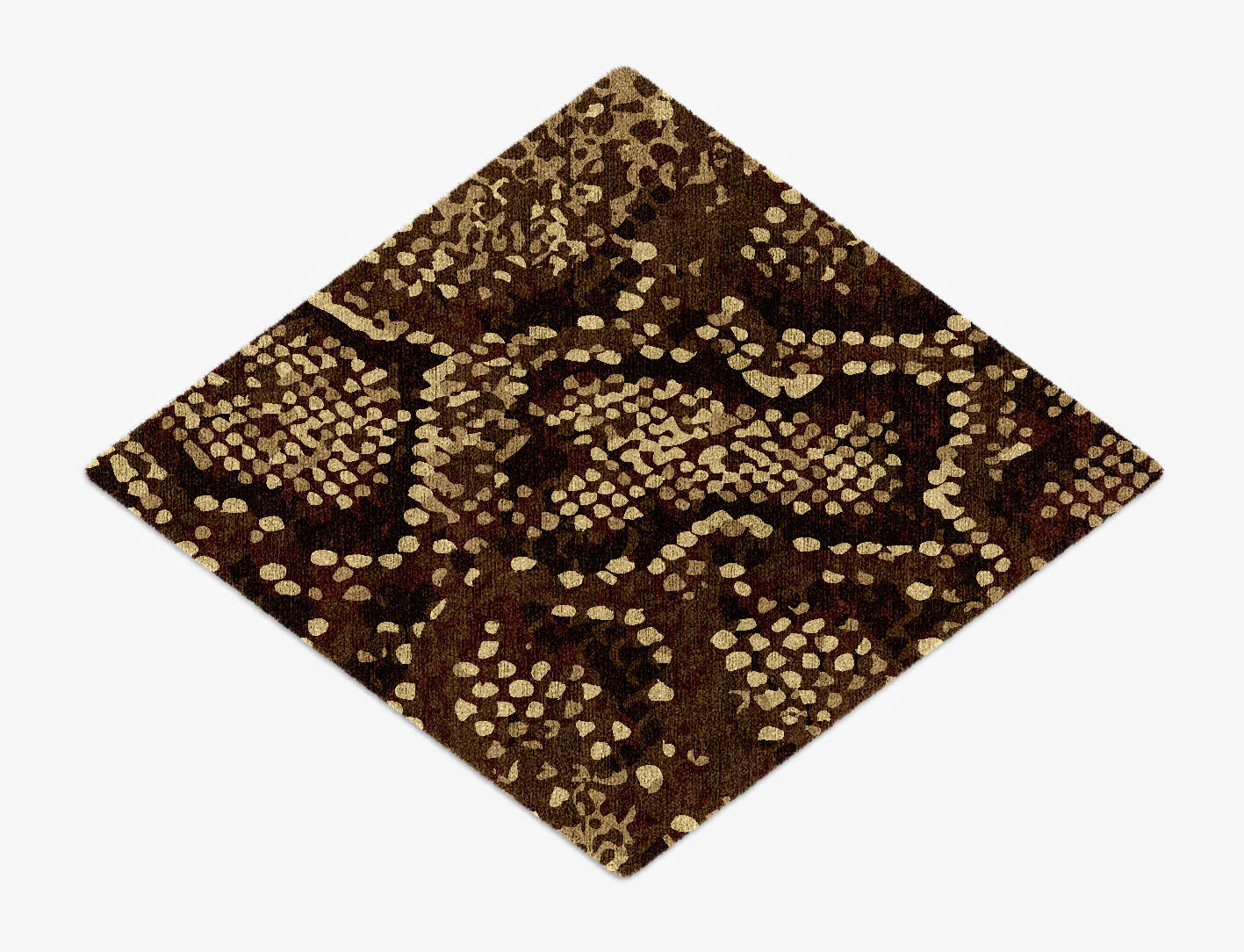 Scales Animal Prints Diamond Hand Knotted Bamboo Silk Custom Rug by Rug Artisan