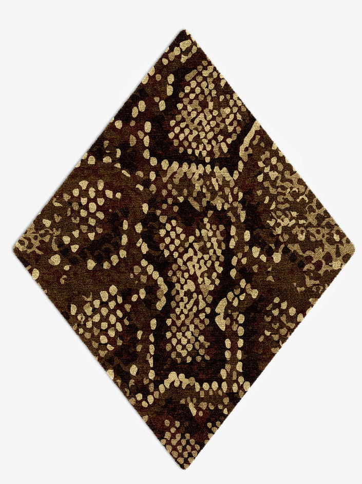 Scales Animal Prints Diamond Hand Knotted Bamboo Silk Custom Rug by Rug Artisan