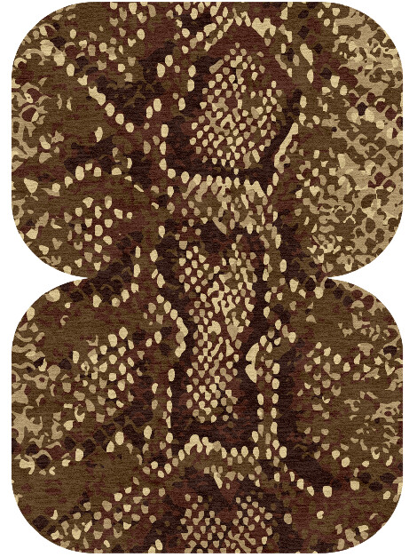 Scales Animal Prints Eight Hand Knotted Tibetan Wool Custom Rug by Rug Artisan