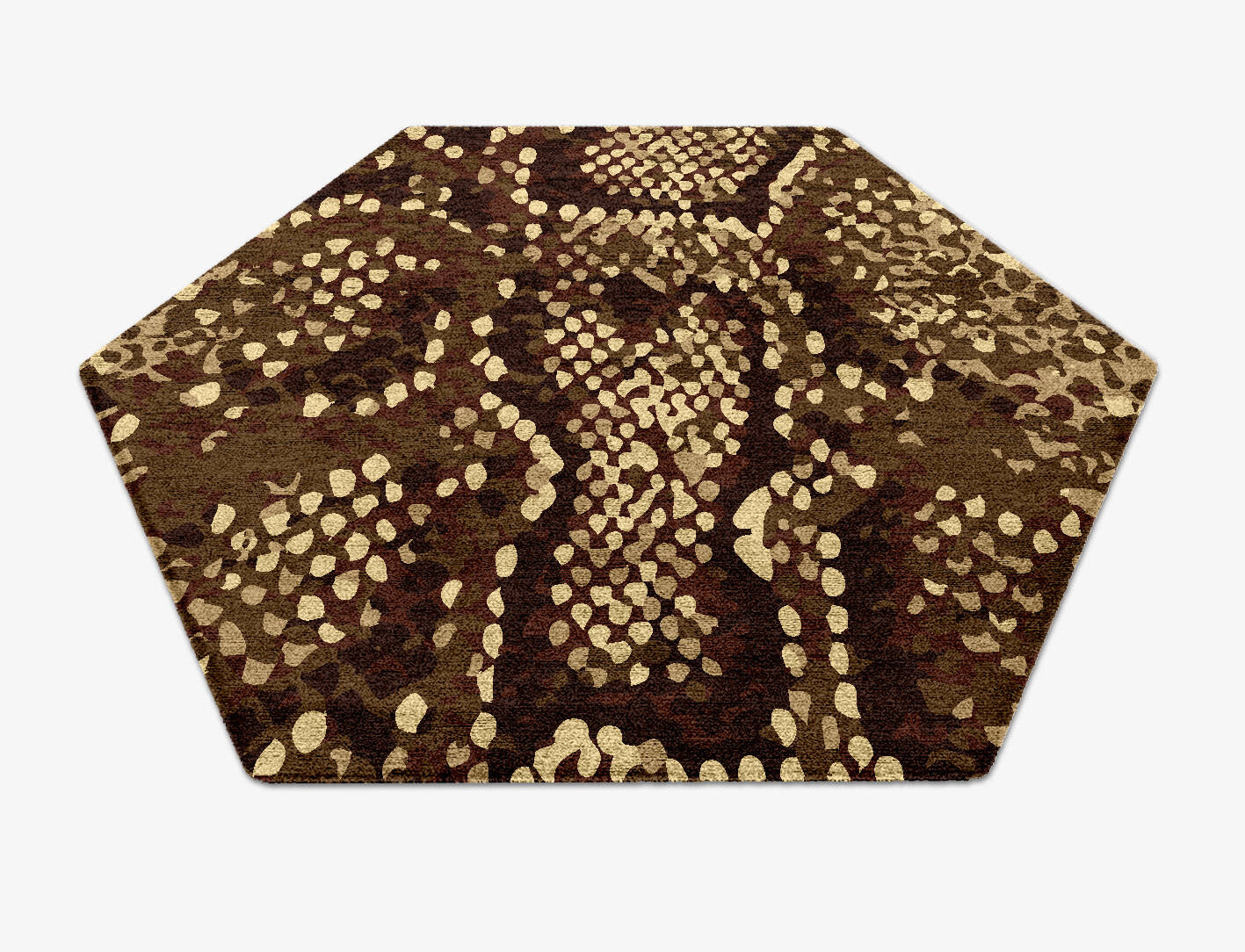 Scales Animal Prints Hexagon Hand Knotted Bamboo Silk Custom Rug by Rug Artisan