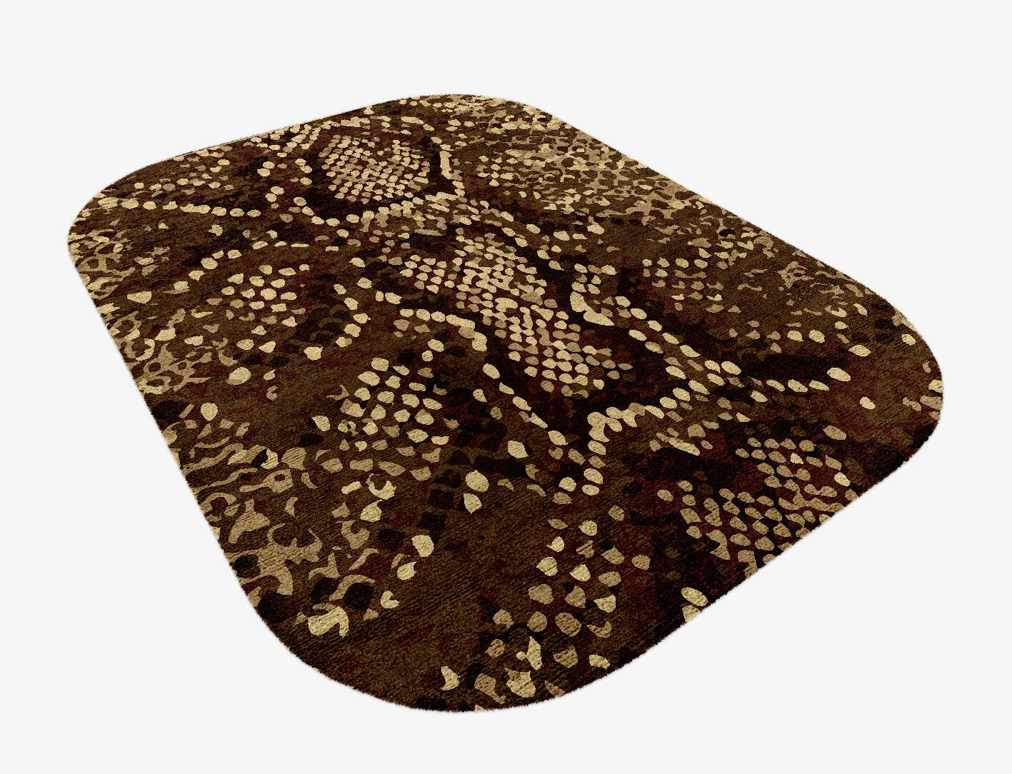 Scales Animal Prints Oblong Hand Knotted Bamboo Silk Custom Rug by Rug Artisan