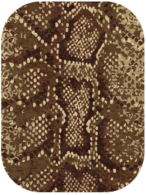 Scales Animal Prints Oblong Hand Knotted Tibetan Wool Custom Rug by Rug Artisan