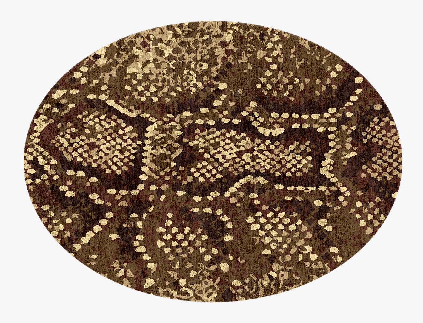Scales Animal Prints Oval Hand Knotted Bamboo Silk Custom Rug by Rug Artisan