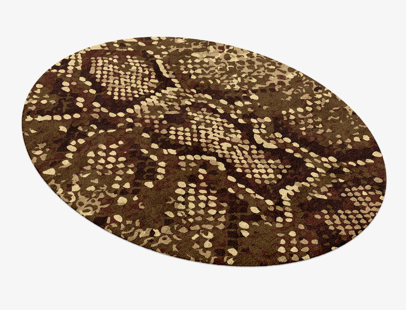 Scales Animal Prints Oval Hand Knotted Bamboo Silk Custom Rug by Rug Artisan