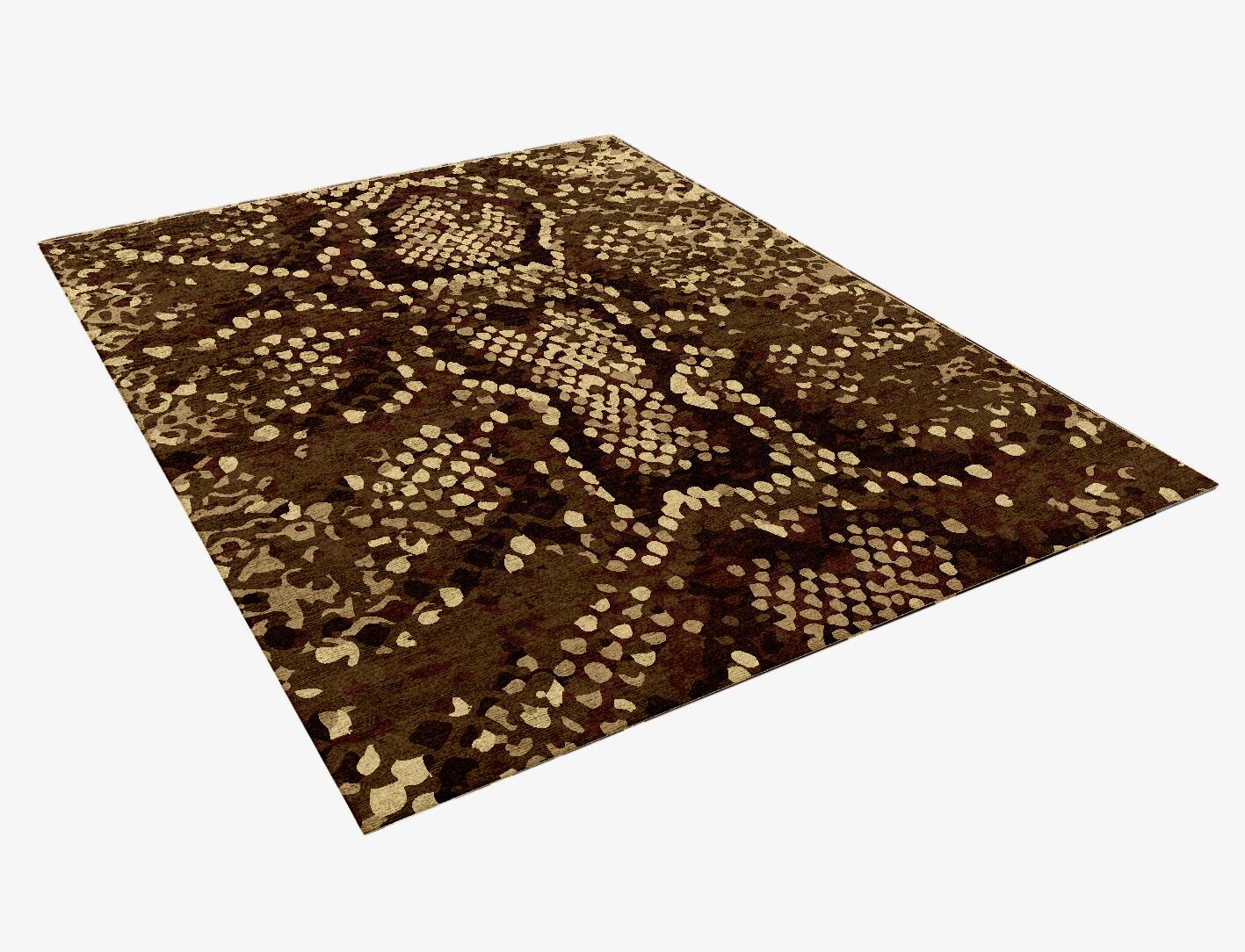 Scales Animal Prints Rectangle Hand Knotted Bamboo Silk Custom Rug by Rug Artisan