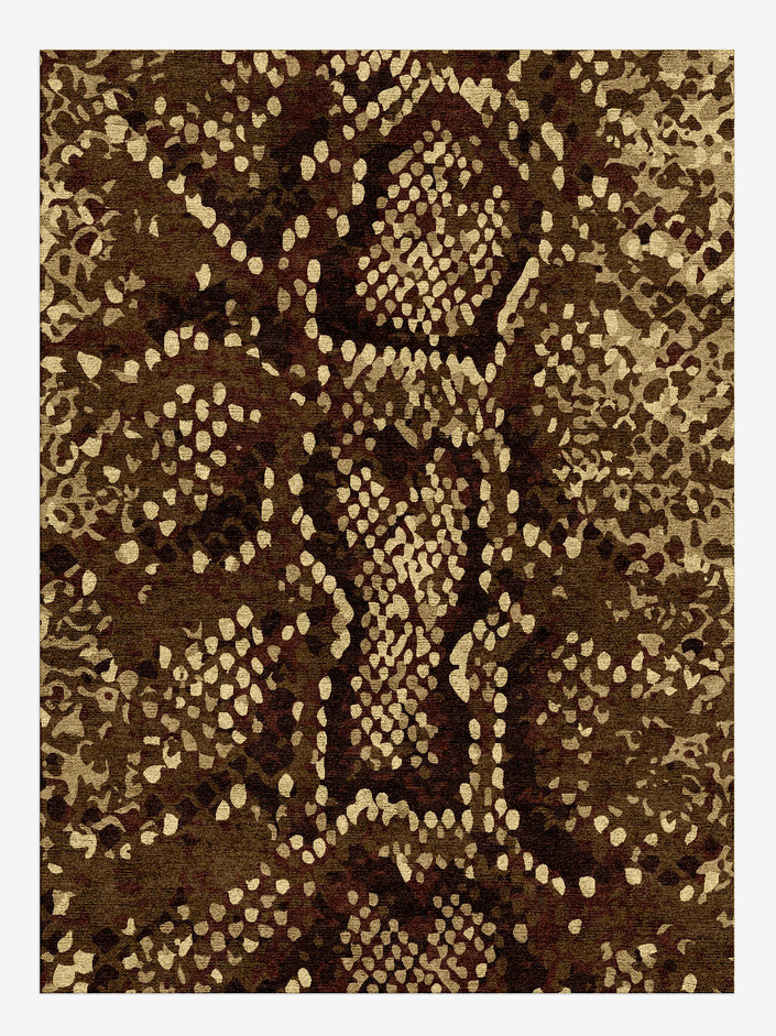 Scales Animal Prints Rectangle Hand Knotted Bamboo Silk Custom Rug by Rug Artisan