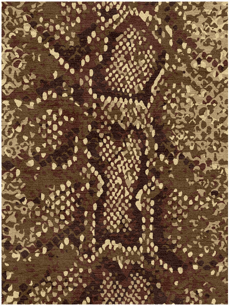 Scales Animal Prints Rectangle Hand Knotted Tibetan Wool Custom Rug by Rug Artisan