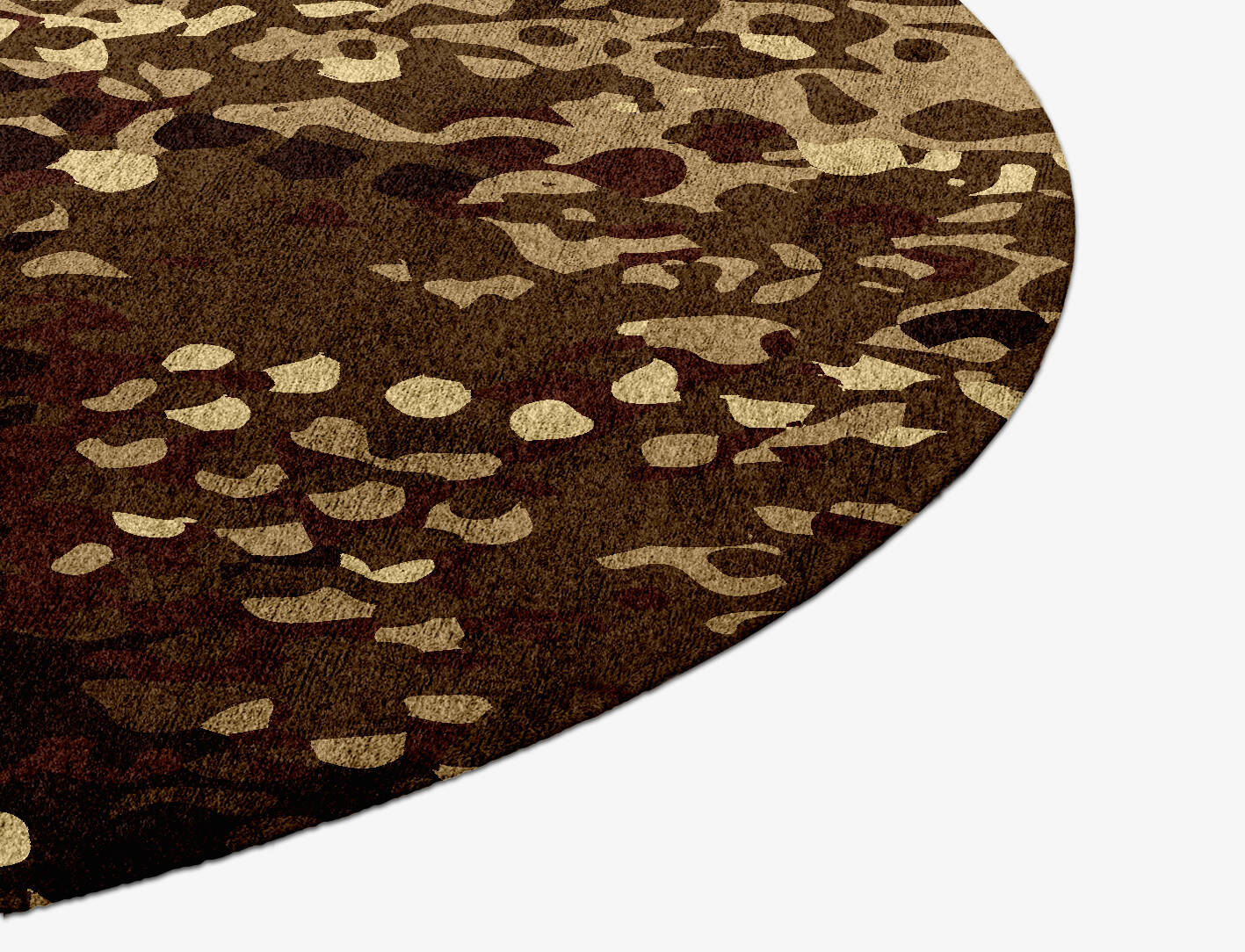 Scales Animal Prints Round Hand Knotted Bamboo Silk Custom Rug by Rug Artisan