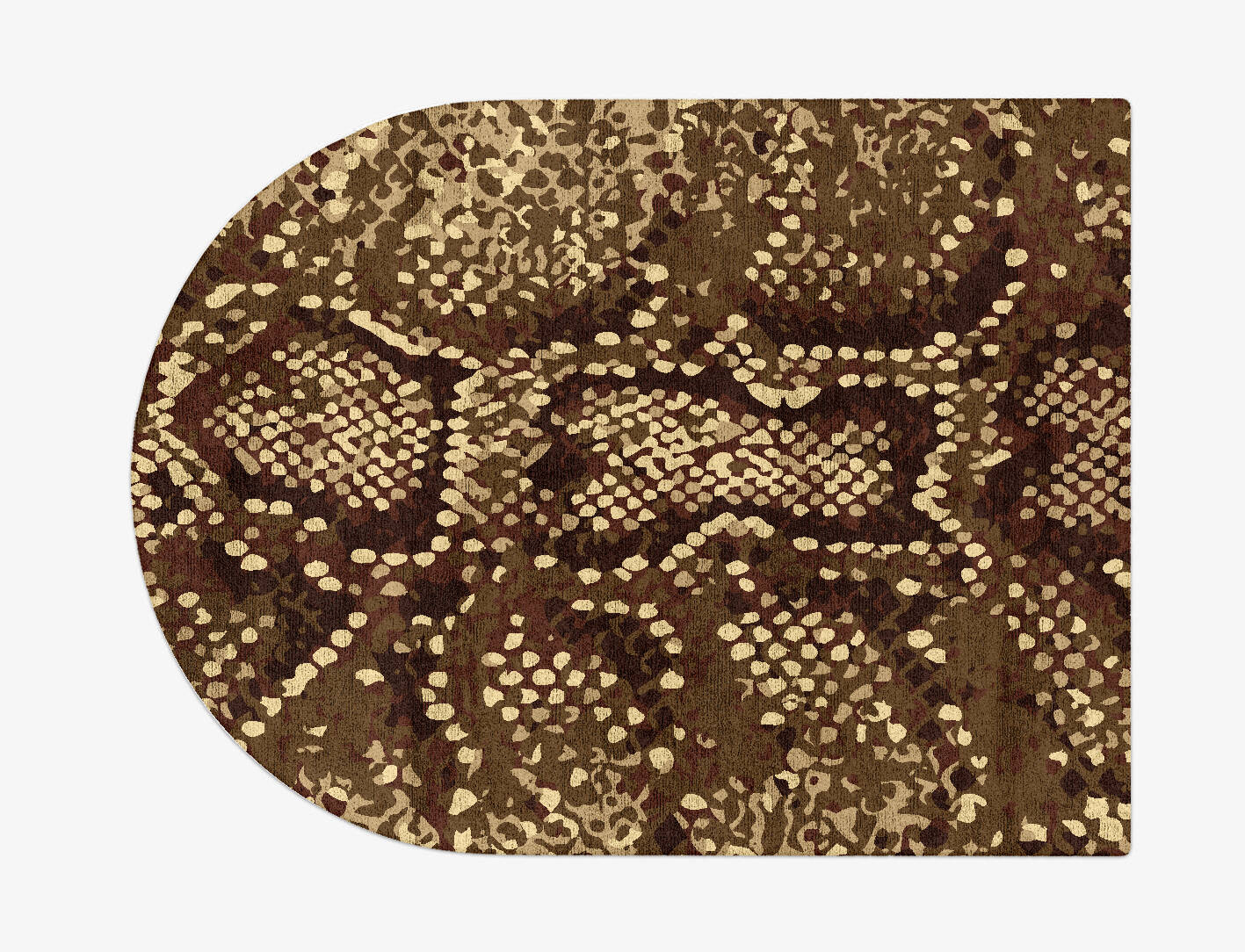 Scales Animal Prints Arch Hand Tufted Bamboo Silk Custom Rug by Rug Artisan
