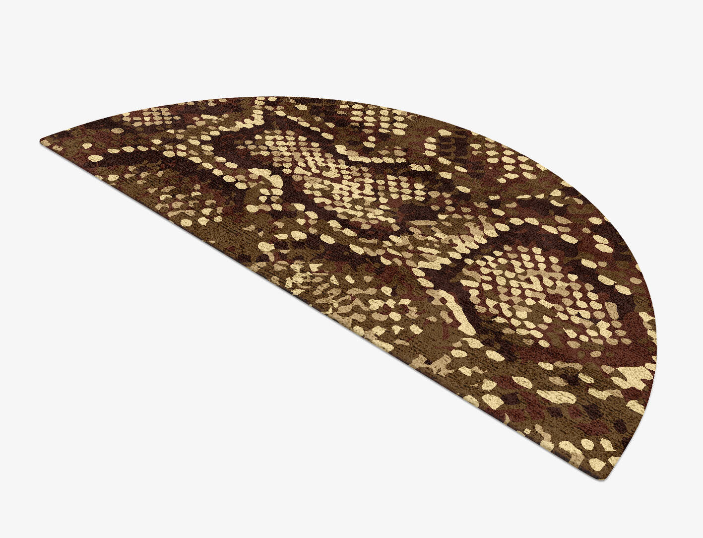 Scales Animal Prints Halfmoon Hand Tufted Bamboo Silk Custom Rug by Rug Artisan