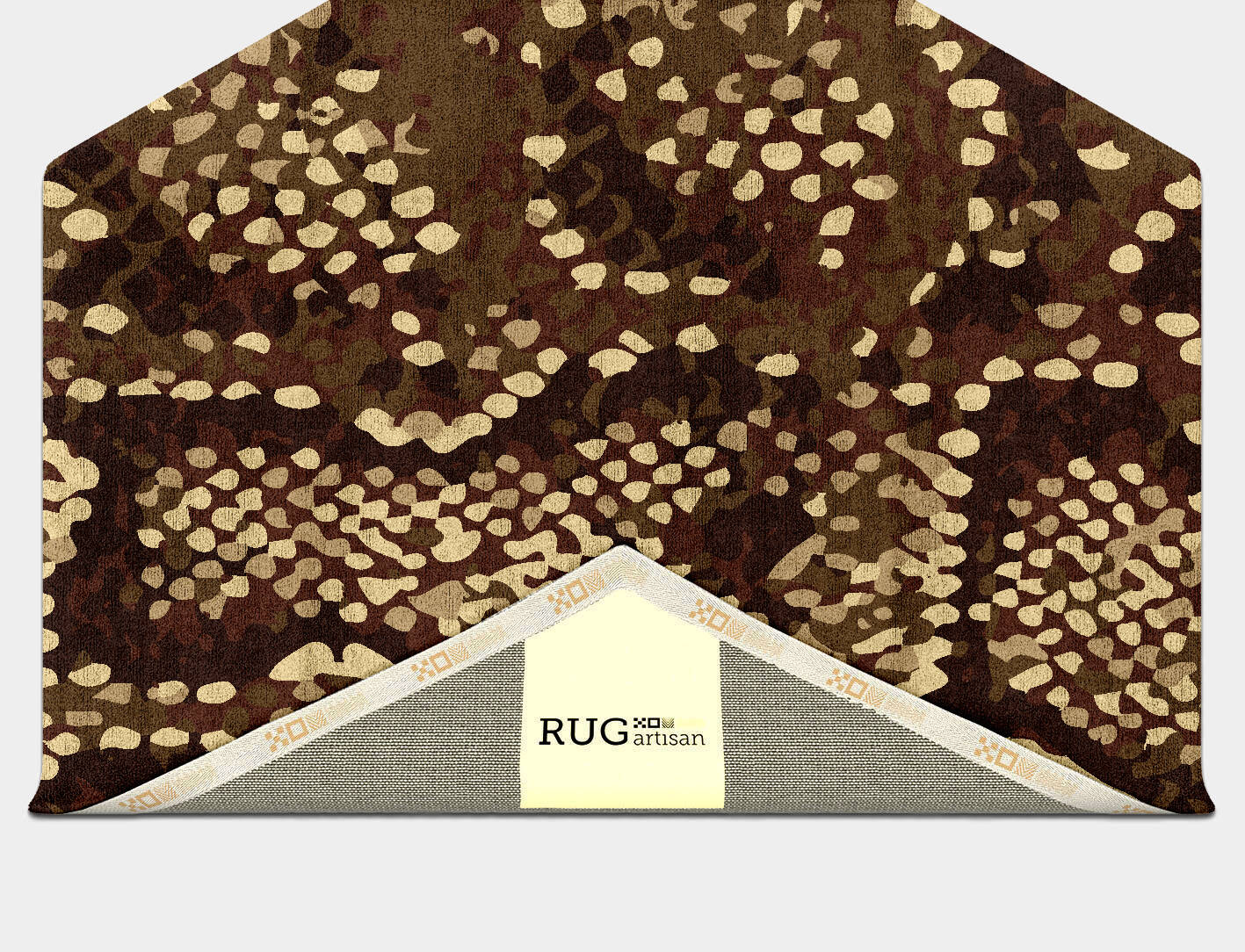 Scales Animal Prints Hexagon Hand Tufted Bamboo Silk Custom Rug by Rug Artisan