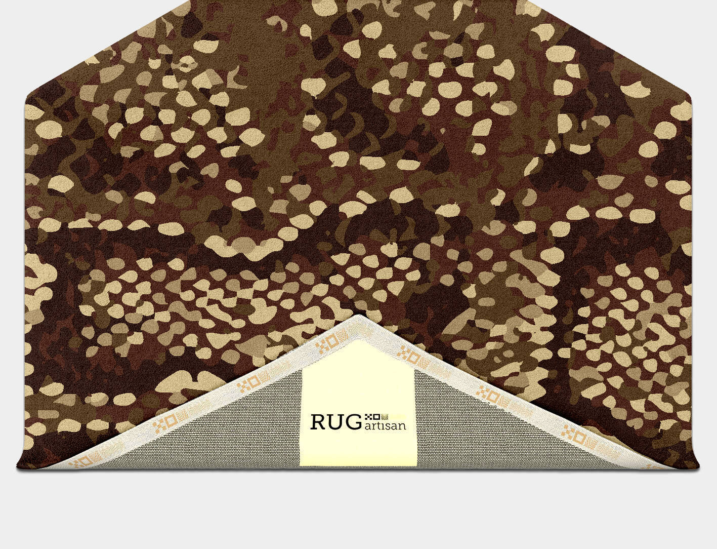 Scales Animal Prints Hexagon Hand Tufted Pure Wool Custom Rug by Rug Artisan