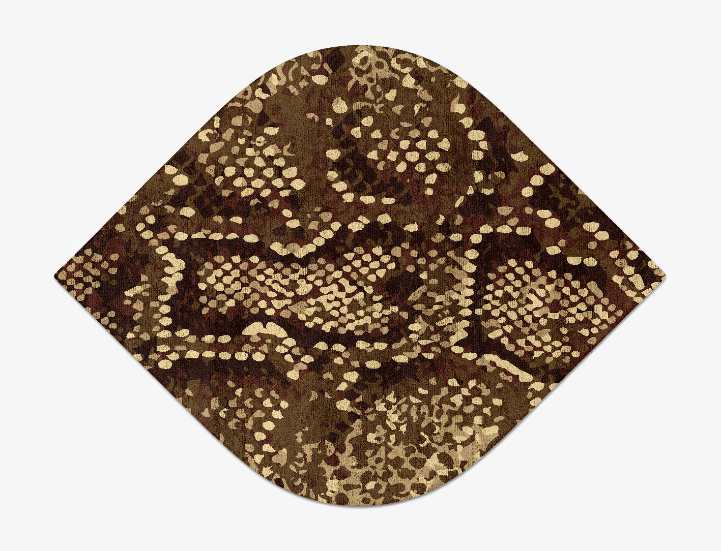 Scales Animal Prints Ogee Hand Tufted Bamboo Silk Custom Rug by Rug Artisan