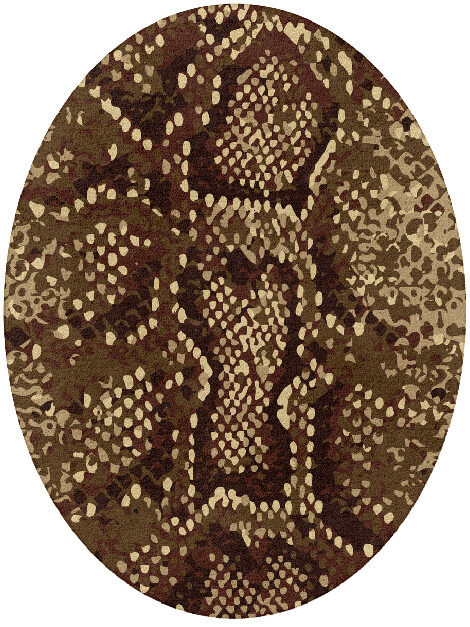 Scales Animal Prints Oval Hand Tufted Pure Wool Custom Rug by Rug Artisan