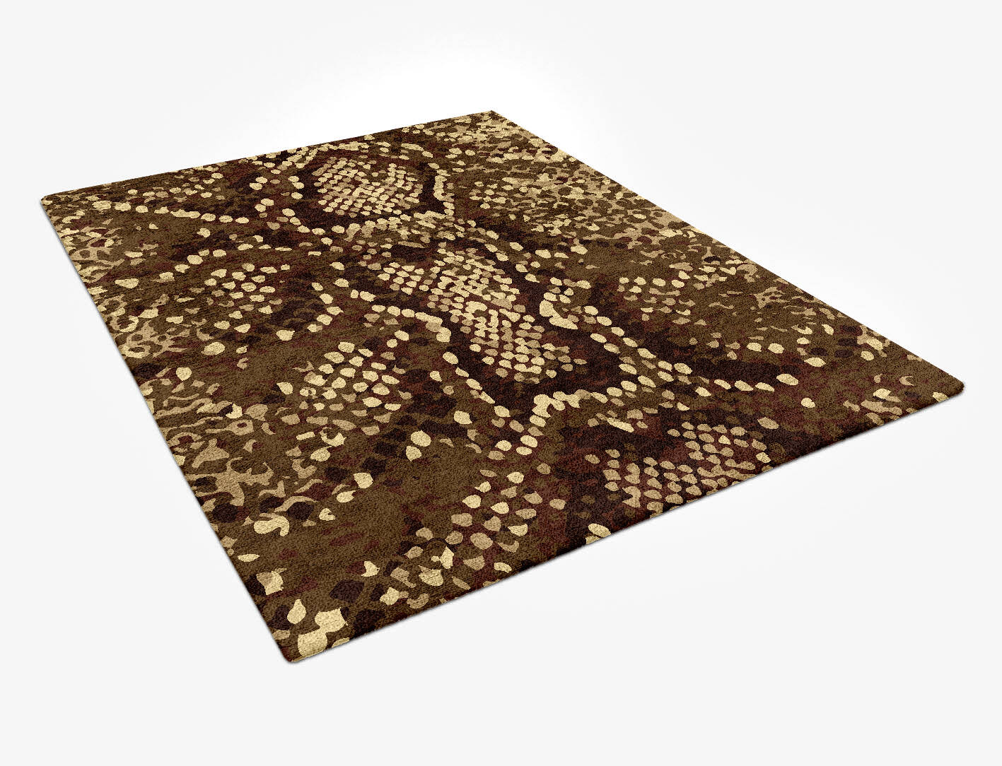 Scales Animal Prints Rectangle Hand Tufted Bamboo Silk Custom Rug by Rug Artisan