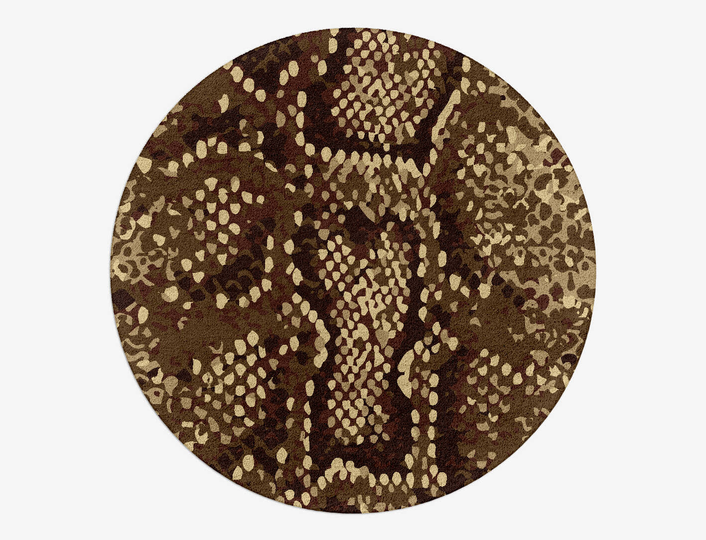 Scales Animal Prints Round Hand Tufted Pure Wool Custom Rug by Rug Artisan