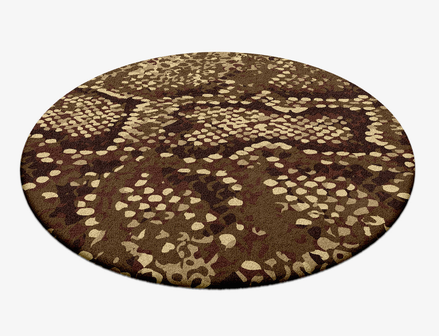Scales Animal Prints Round Hand Tufted Pure Wool Custom Rug by Rug Artisan