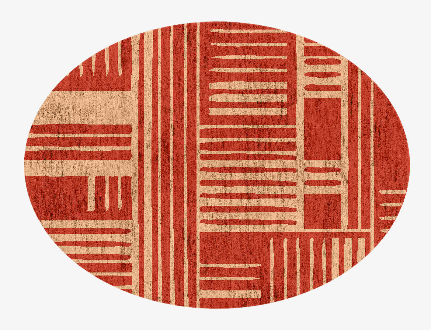 Schema Kid Oval Hand Knotted Bamboo Silk Custom Rug by Rug Artisan