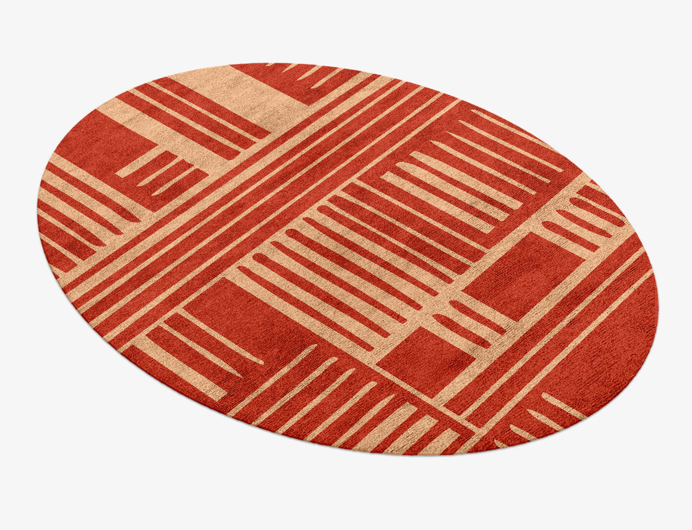 Schema Kid Oval Hand Knotted Bamboo Silk Custom Rug by Rug Artisan