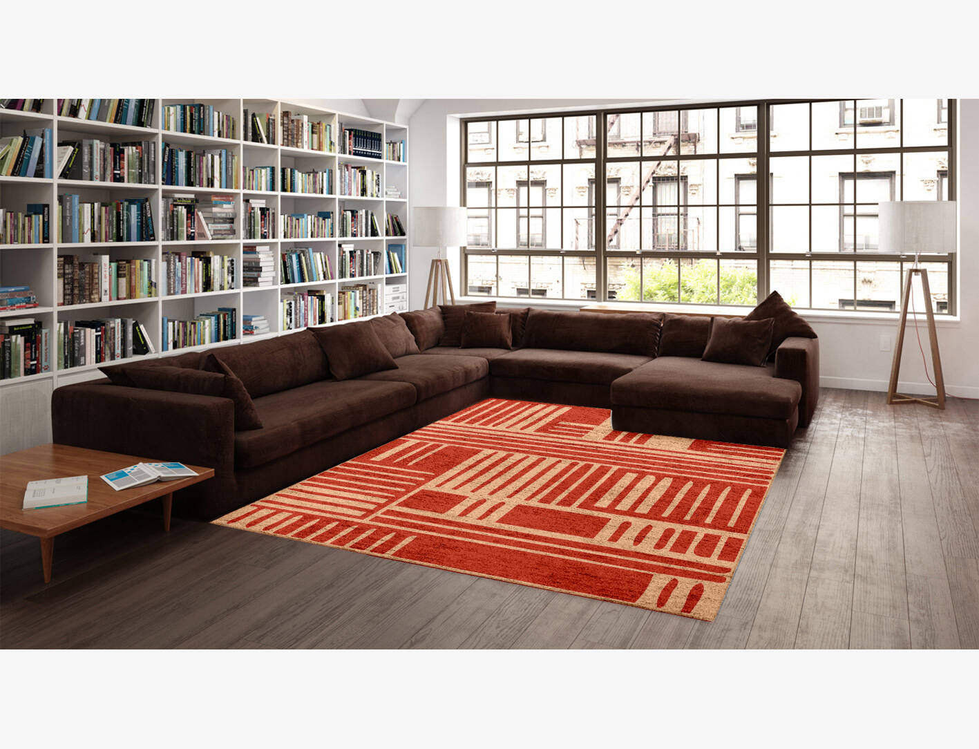Schema Kid Rectangle Hand Knotted Bamboo Silk Custom Rug by Rug Artisan