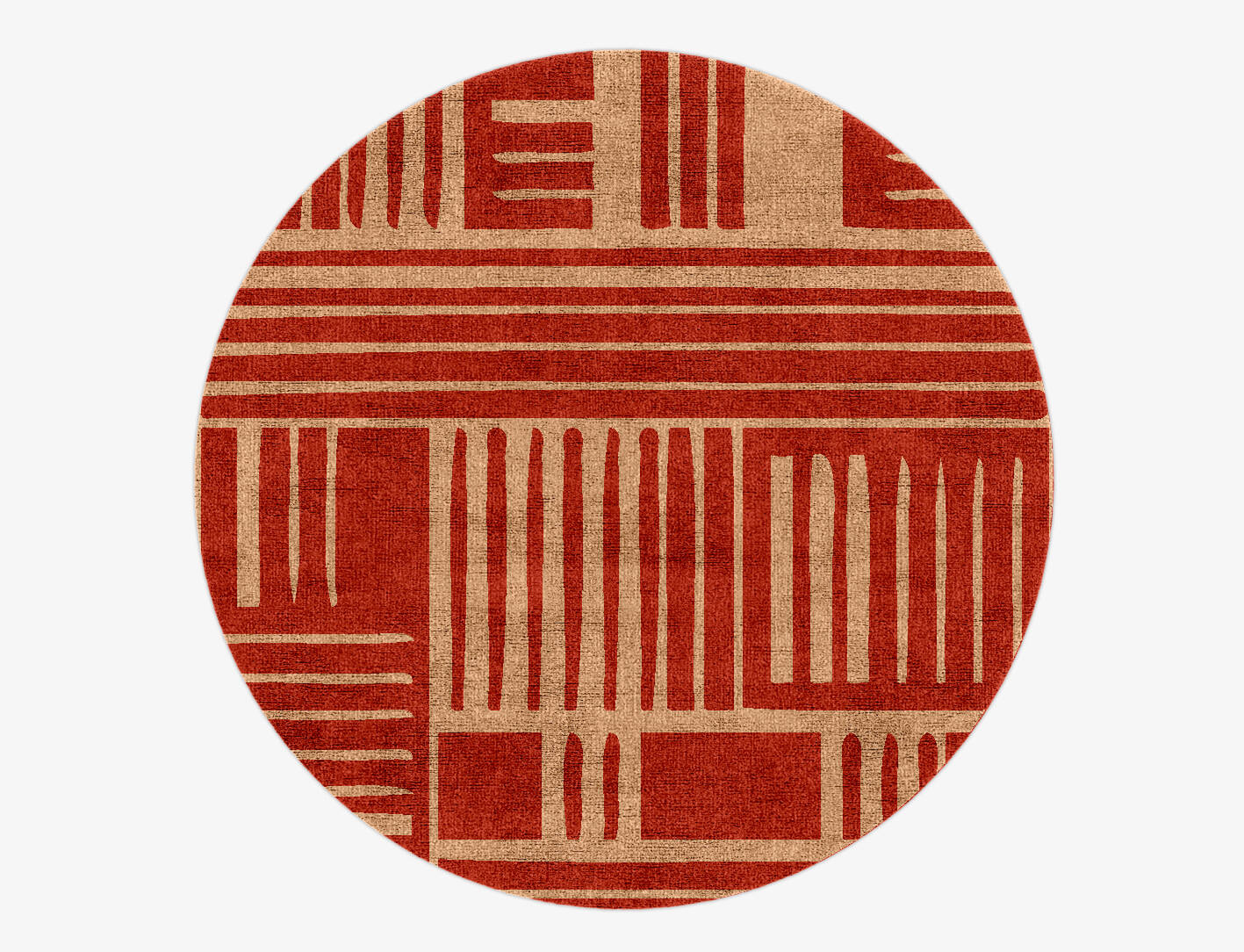 Schema Kid Round Hand Knotted Bamboo Silk Custom Rug by Rug Artisan
