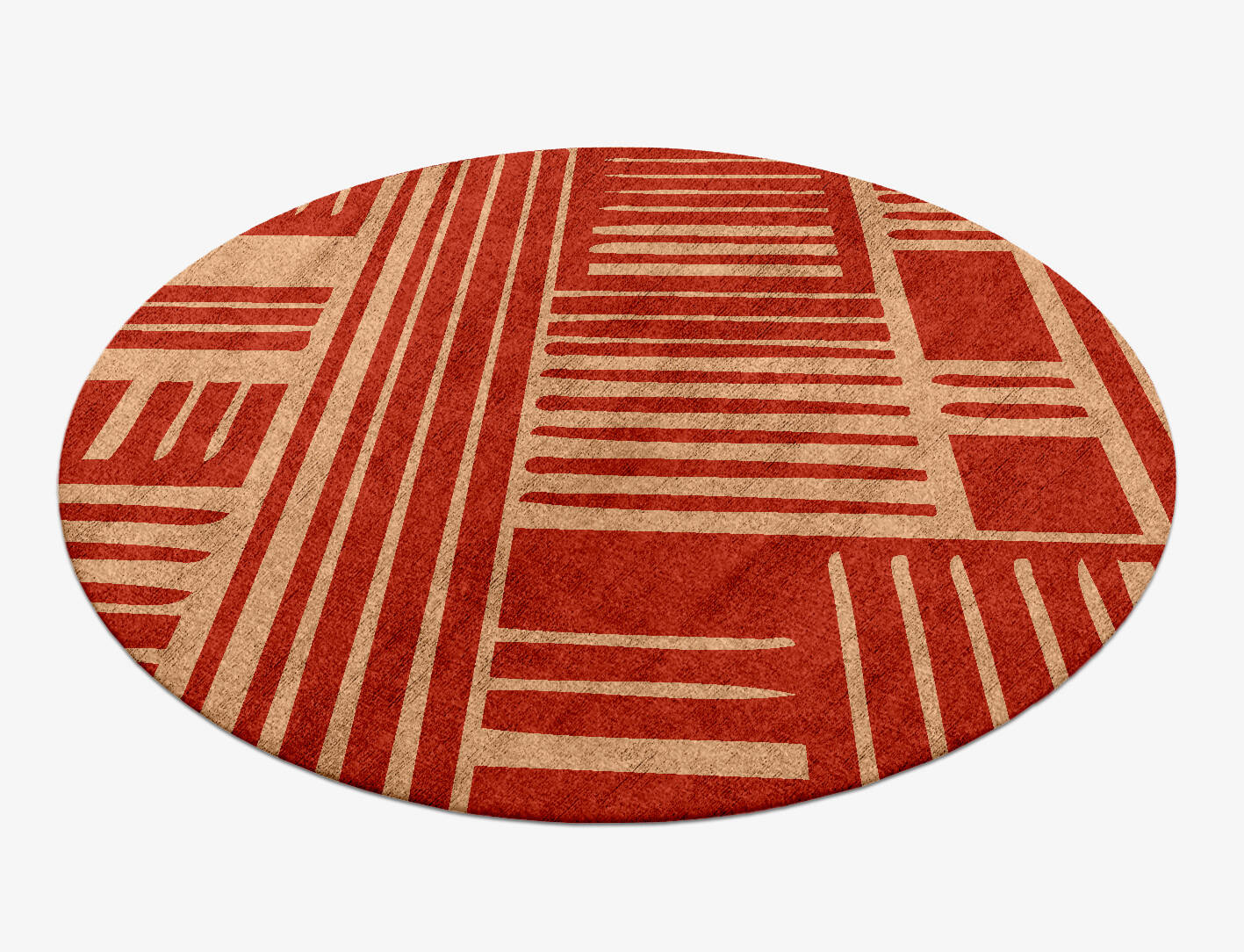 Schema Kid Round Hand Knotted Bamboo Silk Custom Rug by Rug Artisan