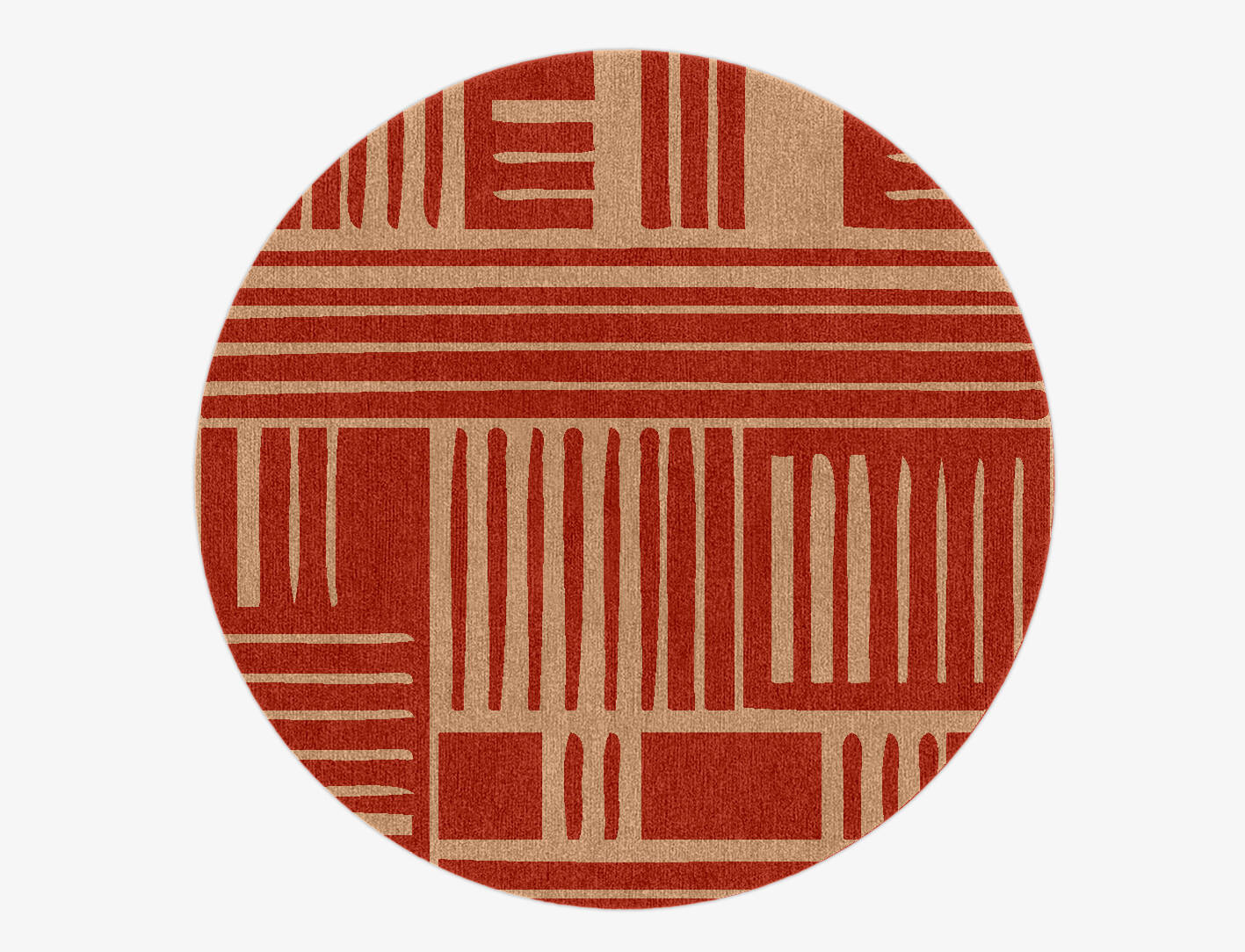 Schema Kid Round Hand Knotted Tibetan Wool Custom Rug by Rug Artisan