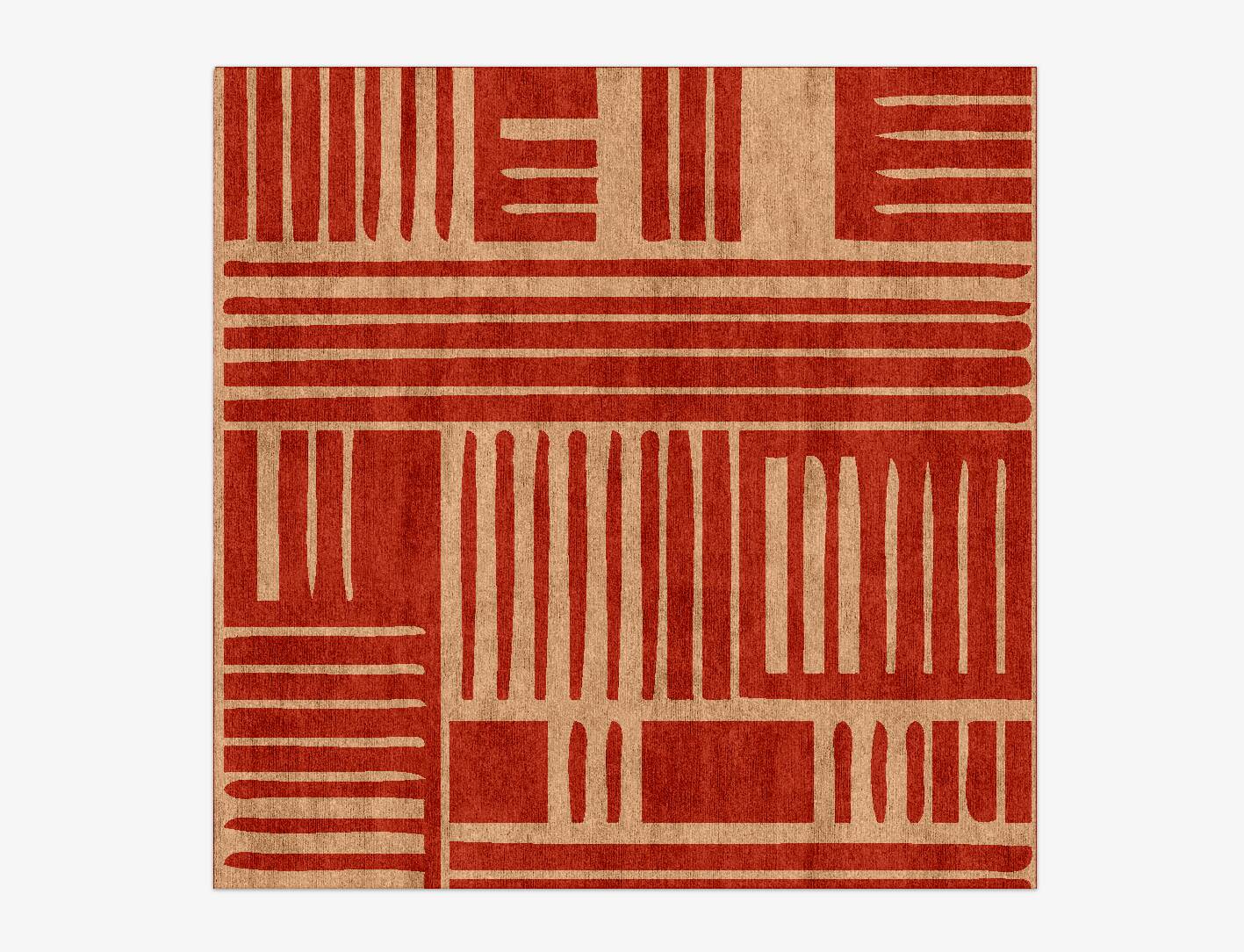 Schema Kid Square Hand Knotted Bamboo Silk Custom Rug by Rug Artisan