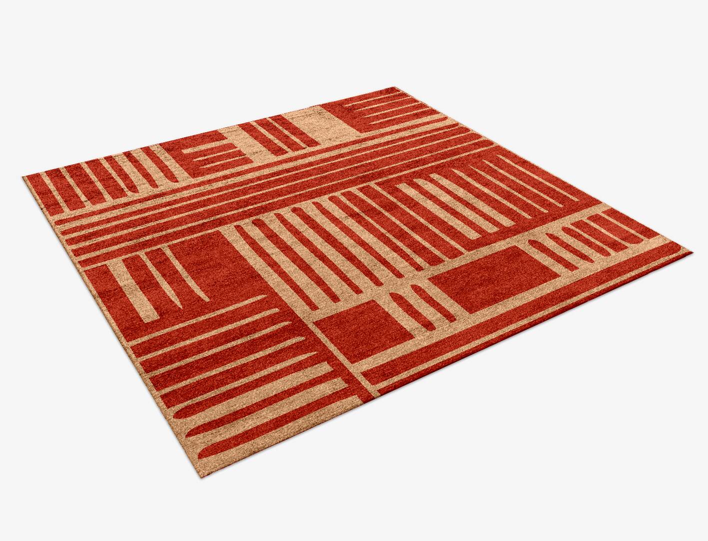 Schema Kid Square Hand Knotted Bamboo Silk Custom Rug by Rug Artisan