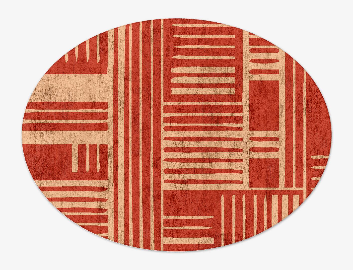 Schema Kid Oval Hand Tufted Bamboo Silk Custom Rug by Rug Artisan