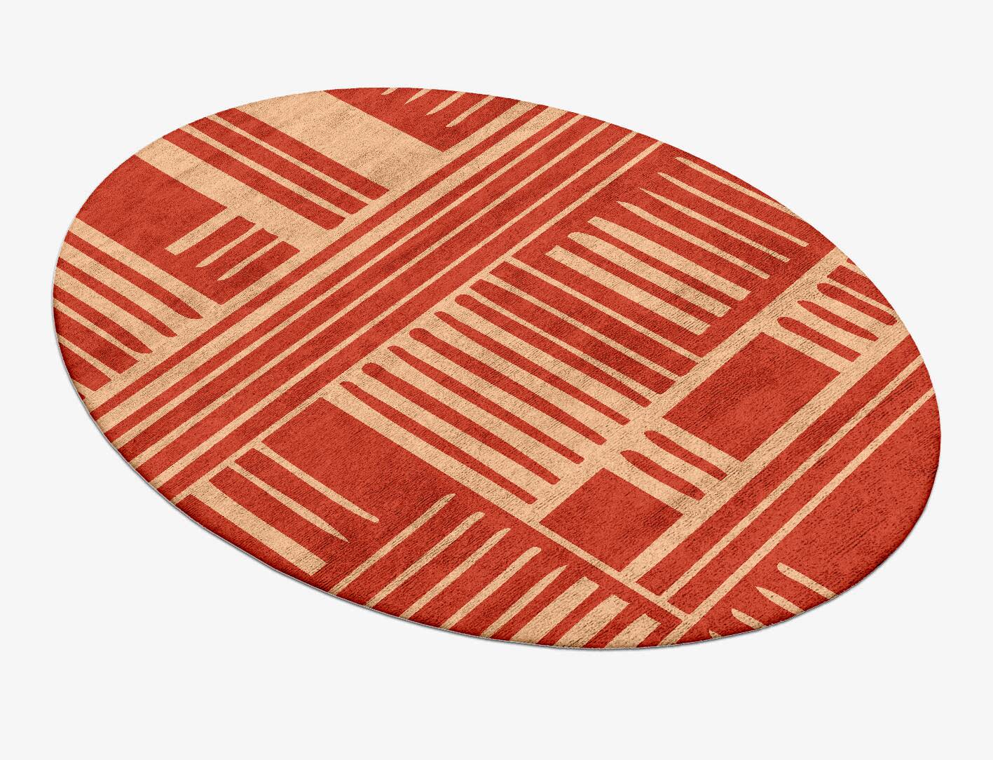 Schema Kid Oval Hand Tufted Bamboo Silk Custom Rug by Rug Artisan
