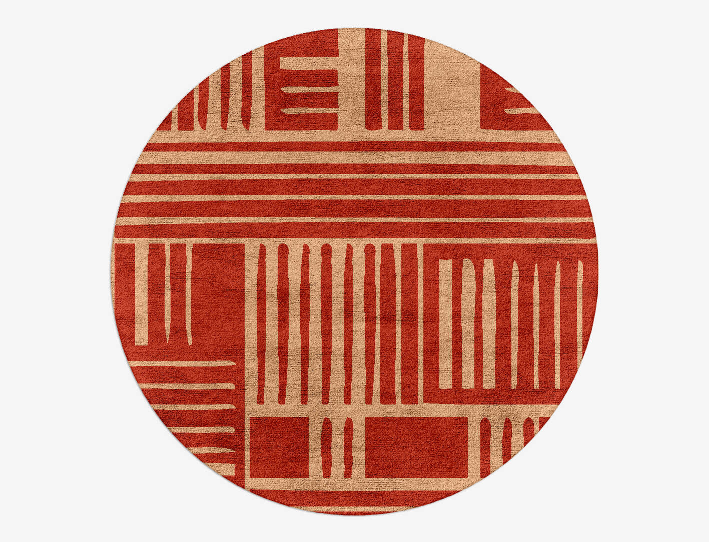 Schema Kid Round Hand Tufted Bamboo Silk Custom Rug by Rug Artisan