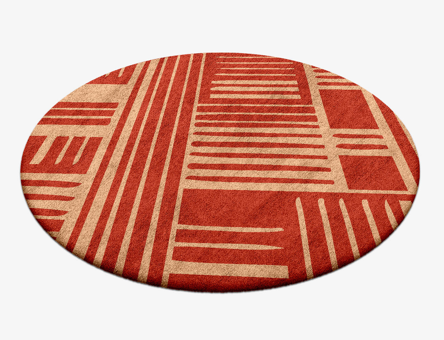 Schema Kid Round Hand Tufted Bamboo Silk Custom Rug by Rug Artisan