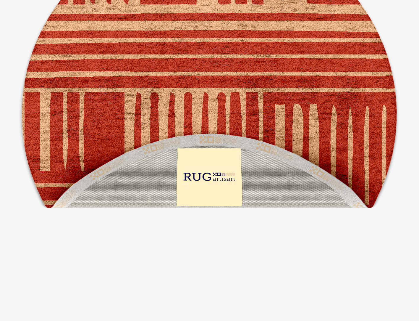 Schema Kid Round Hand Tufted Bamboo Silk Custom Rug by Rug Artisan