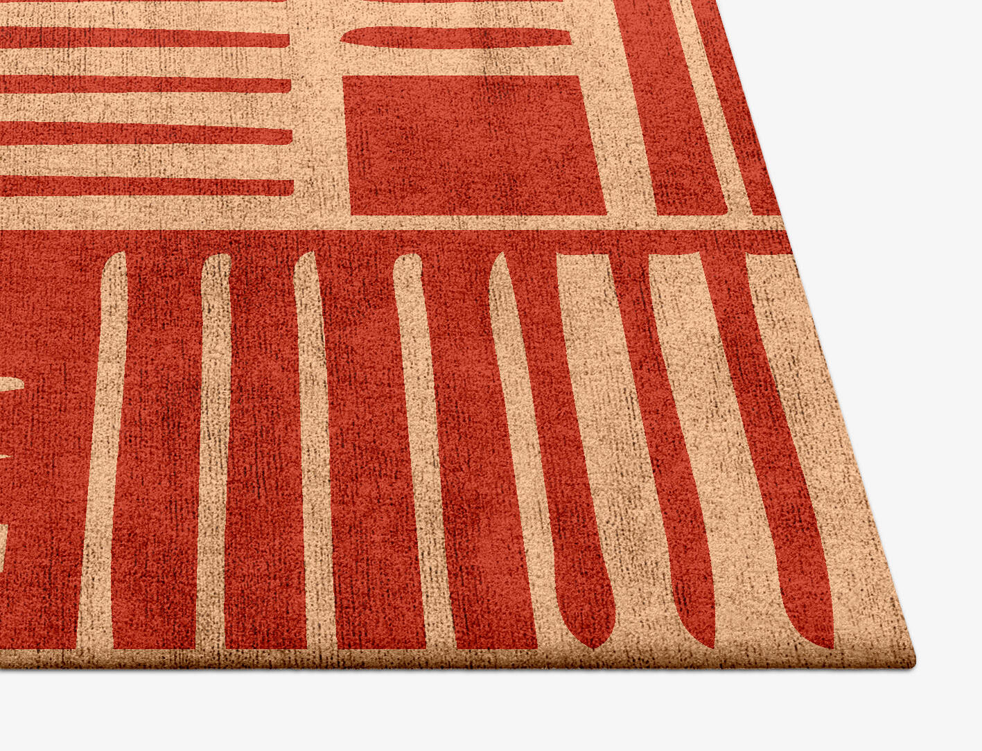 Schema Kid Square Hand Tufted Bamboo Silk Custom Rug by Rug Artisan