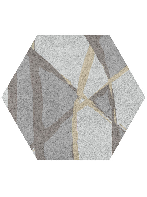 Scumble Modern Art Hexagon Hand Tufted Pure Wool Custom Rug by Rug Artisan