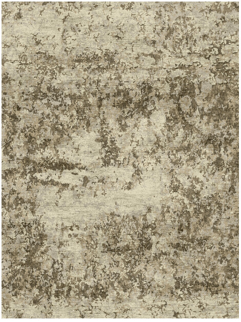 Sea Moss Brush Strokes Rectangle Hand Knotted Bamboo Silk Custom Rug by Rug Artisan