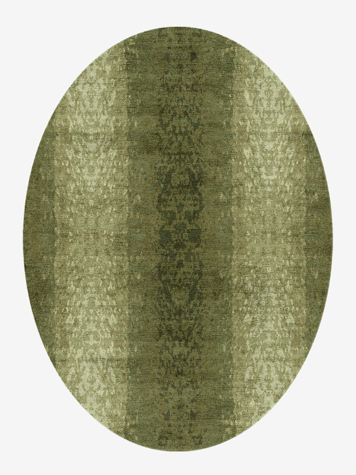 Sea Shell Gradation Oval Hand Knotted Bamboo Silk Custom Rug by Rug Artisan