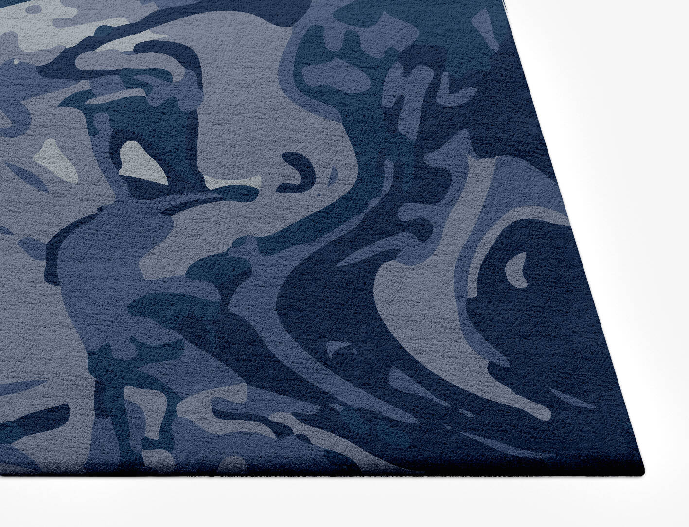 Sea Storm Surface Art Rectangle Hand Tufted Pure Wool Custom Rug by Rug Artisan
