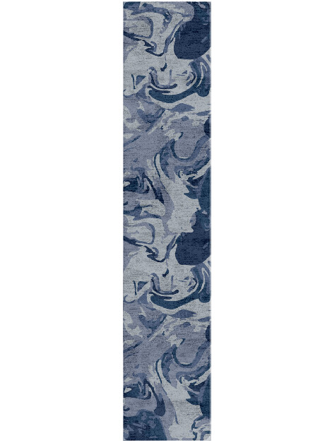 Sea Storm Surface Art Runner Hand Tufted Bamboo Silk Custom Rug by Rug Artisan