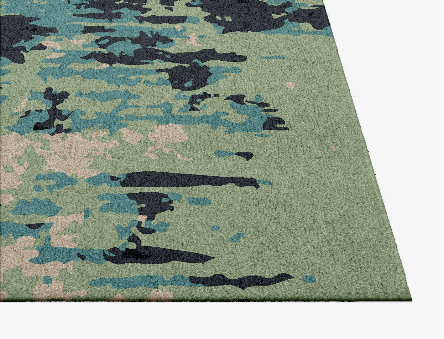Seabed Surface Art Square Hand Knotted Tibetan Wool Custom Rug by Rug Artisan
