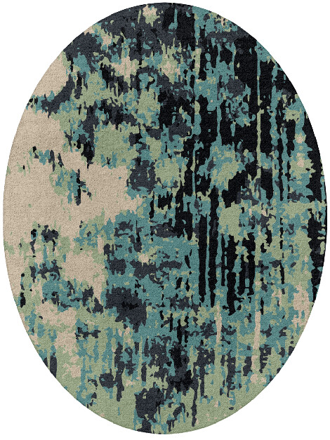 Seabed Surface Art Oval Hand Tufted Pure Wool Custom Rug by Rug Artisan